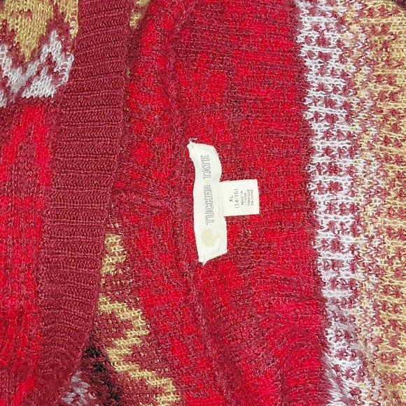 tucker + tate • fair isle nordic print cardigan 14/16 XL - Picture 5 of 7